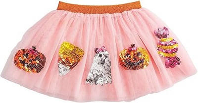 Mud Pie H5 Girl Halloween Pink Sequin Mesh Tutu Skirt 10200029P - Choose Size