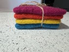 NEW Fair Trade Set 4 x Sheep Wool Felt Nepalese Handmade Coaster Squares — photo 8