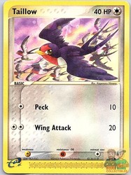 Taillow 72/109 EX Ruby & Sapphire Common Pokemon Card