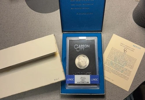 1884-CC Morgan Silver Dollar GSA Hoard NGC MS64 with Original Box-COA Free Ship