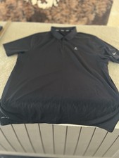 Nike Disney Mickey Mouse Men  s Black Dri-Fit Polyester Golf Polo Shirt