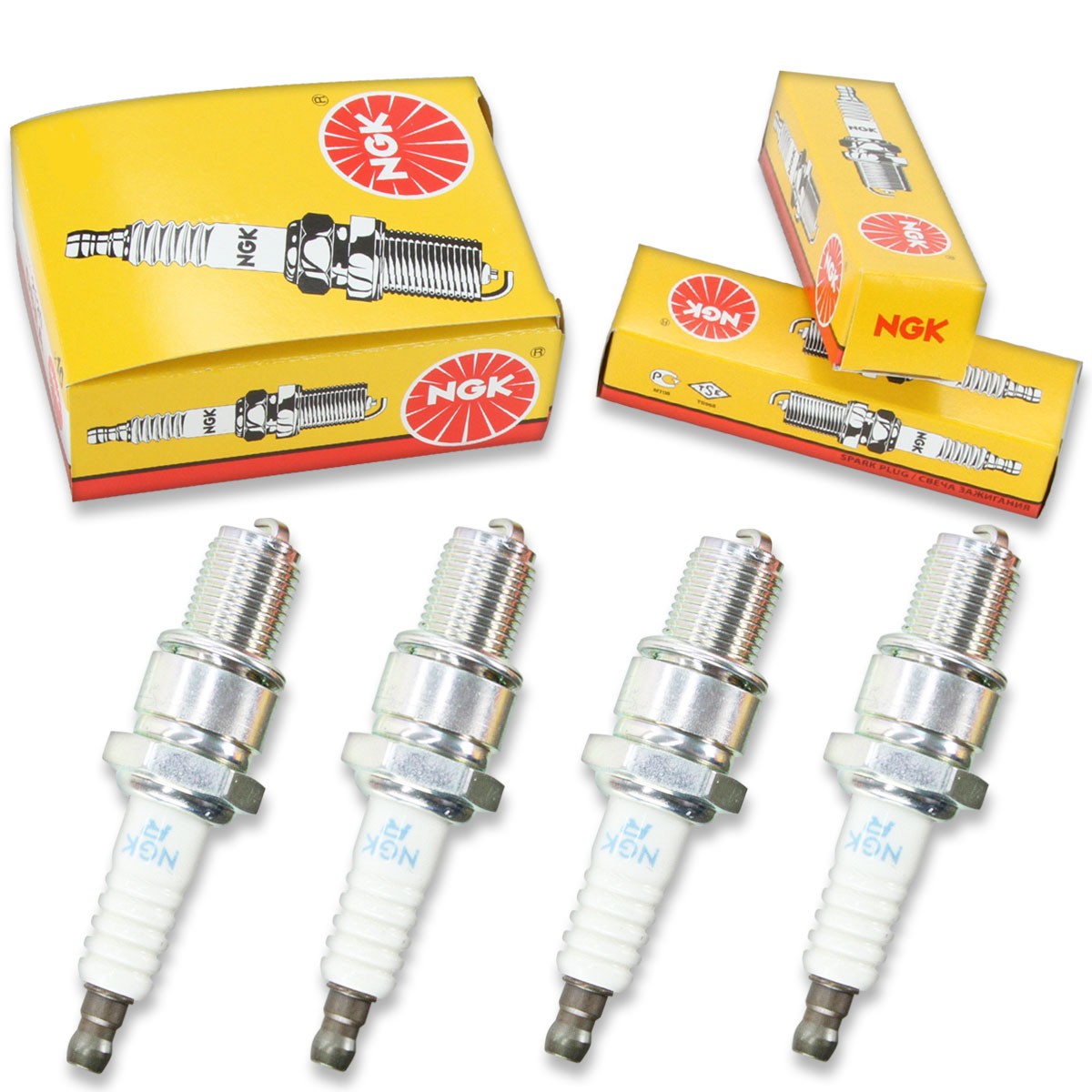 4pcs 06-09 Ski-Doo Summit NGK Standard Spark Plugs 550 Kit Set Engine xc
