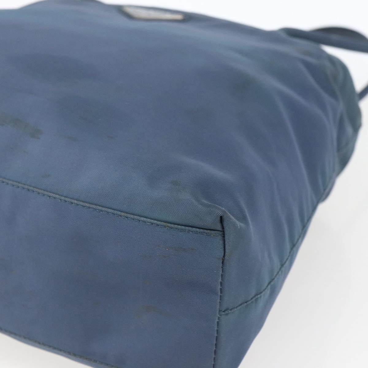 PRADA Tote Bag Nylon Blue Silver Auth BA10133 thumbnail 10