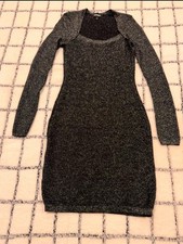 Express Women’s Medium Body On Sparkle Black Dress New Wot