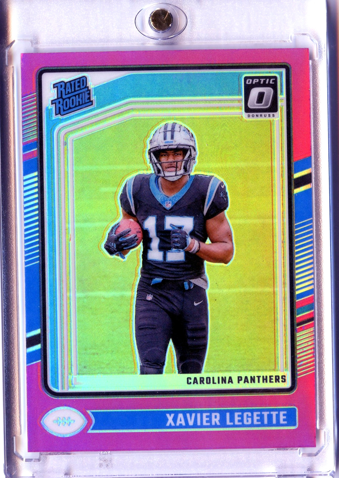 2024 Donruss Optic Xavier Legette Pink Rated Rookie #299 Panthers