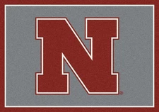 5x8 Milliken Nebraska Cornhuskers 74239 NCAA Spirit Area Rug - Approx 5'4"x7'8"