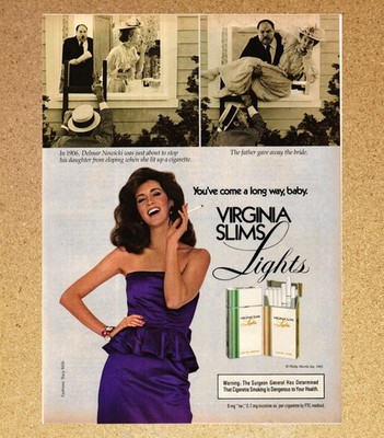 Virginia Slims Lights Cigarette Tracy Mills - Magazine Print Ads Poster 1983