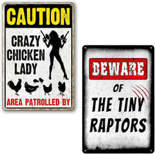 Chicken Coop Sign Metal Chicken Signs for Coop Funny Outdoor Farm Yard Sign Craz