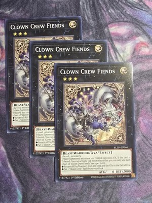 Yugioh! 3x Clown Crew Fiends BLZD-EN046 NM