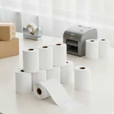 Thermal Label Stickers, 12 Rolls, 1.97 x 3.15 Inch, White