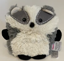 Intelex Warmies HOOTY Racoon Weighted Microwavable Heat Therapy Plush Gray
