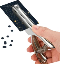 Single Hole Punch 2 Inch Reach Deep Throat Heavy Duty Tab Zinc Alloy Silver Long