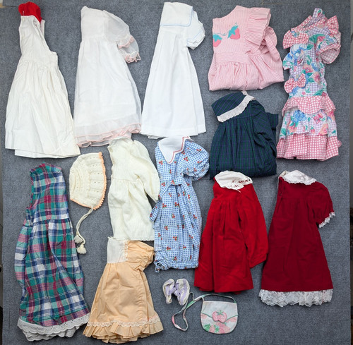Vintage Girls Clothing Lot Various Sizes Dresses Large Collars Accessories 60s