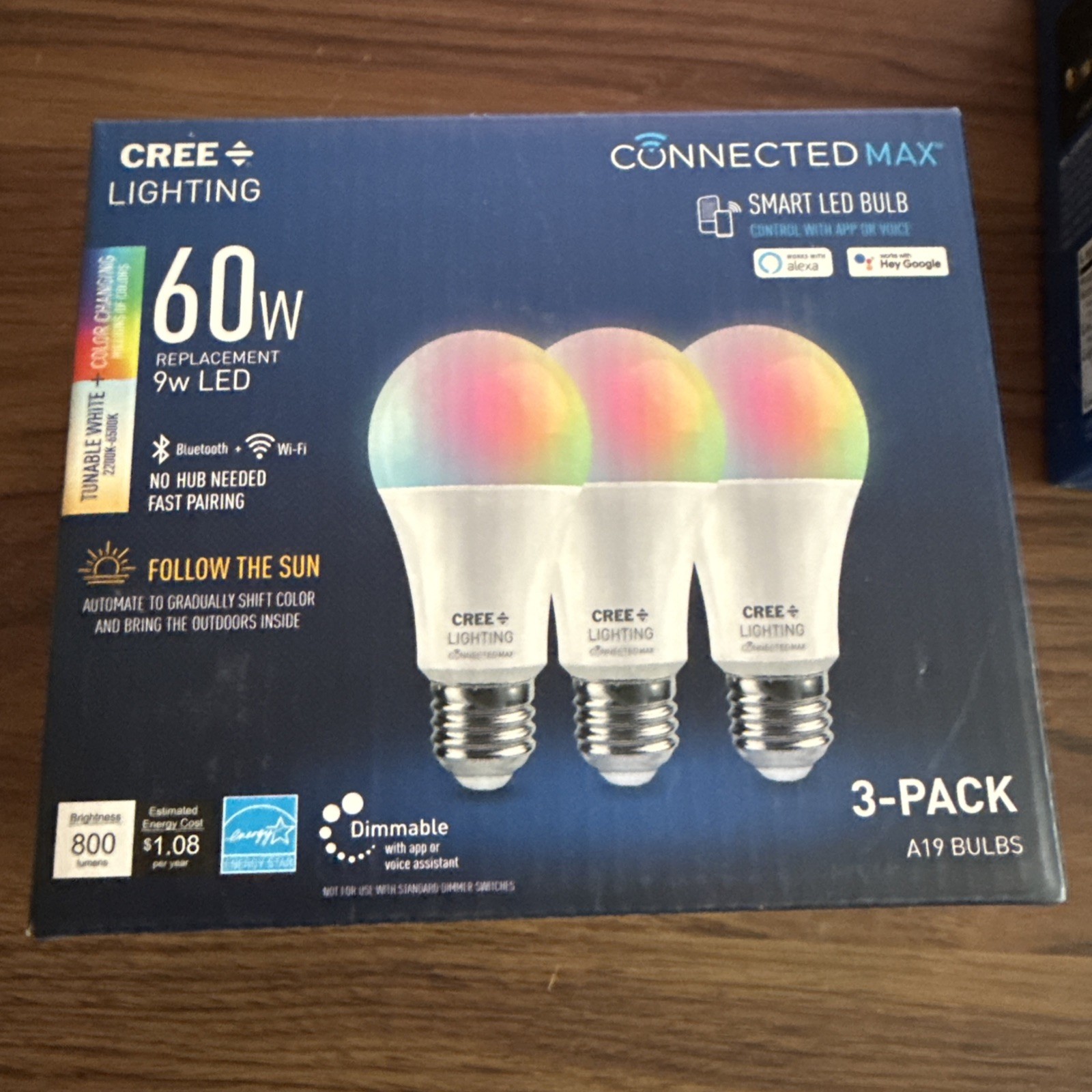 Connected Max Smart Led Bulb A19 60W White + Color (3 Pack/N