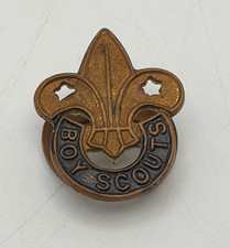 Boy Scout Badge Vintage Enamel Metal Badge Collins London Cap Lapel Trefoil