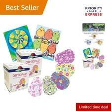 Bamboo Medium Eye Patches for Girls - 100 Pack with Reward Posters Included