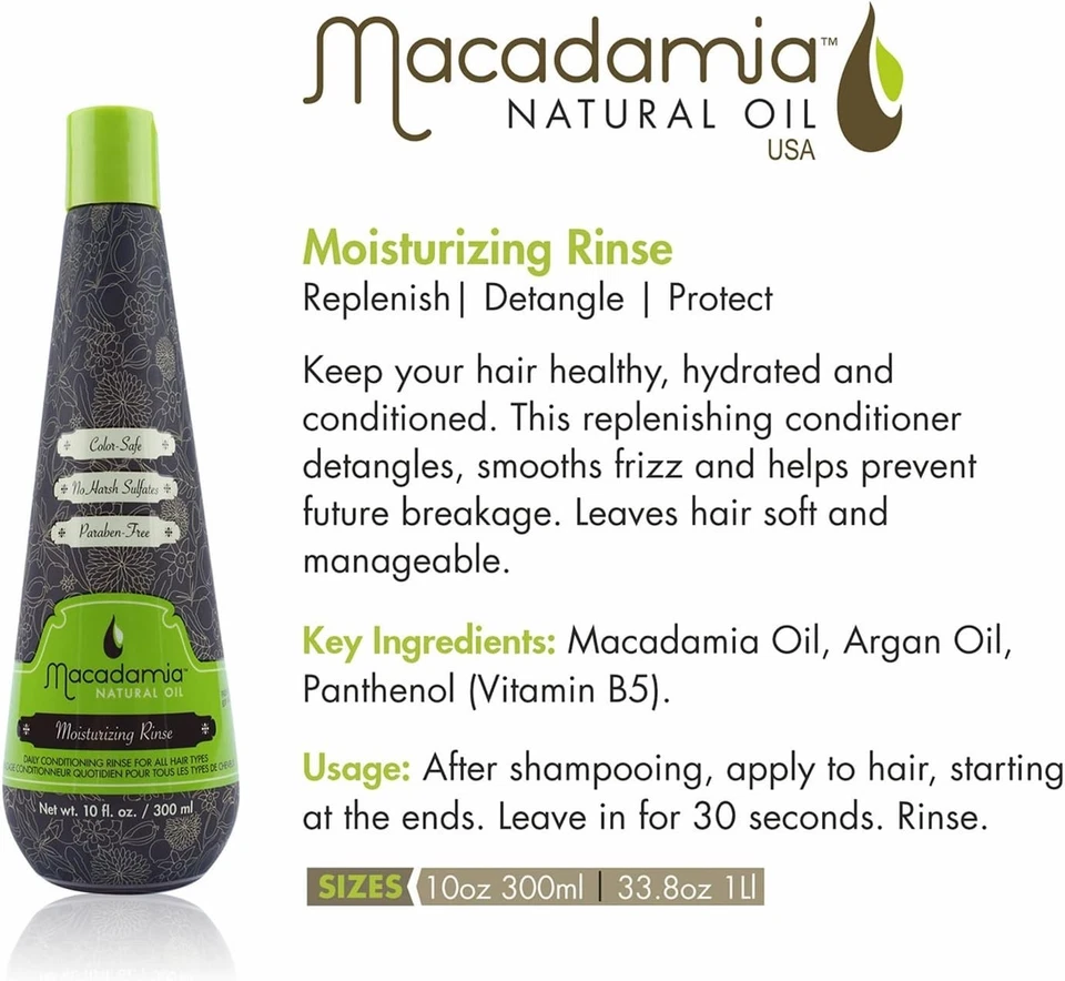 Macadamia Natural Oil Moisturizing Rinse 300m Macadamia Conditioner DISCONTINUED - Image 2 of 4