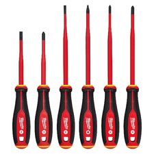 Milwaukee Tool 48-22-2206 Insulated Screwdriver Set, Sae, 6 Pcs