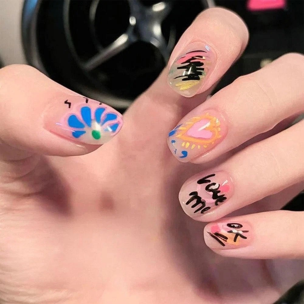 12 Colors Nail Art Pens Set 3D Nail Polish Pens Graffiti Dotting Pen Acrylic DIY