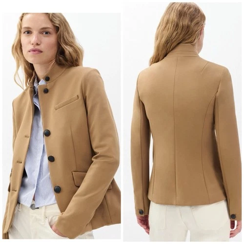 NWT $495 Rag & Bone Slade Ponte Blazer In Camel Size:12