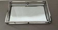 Silver Decorative Mirror Tray L 40cm X W 26cm X H 5.5cm Display And Tabletop