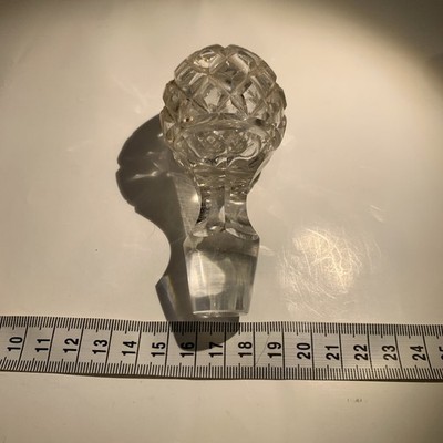 Sammlerstück Vintage Kristall Karaffe Top Cut Glas Stopfen