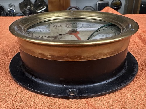 Original Vintage ASHCROFT ALTITUDE GAUGE Brass With Fittings Steampunk Mancave - Picture 6 of 13