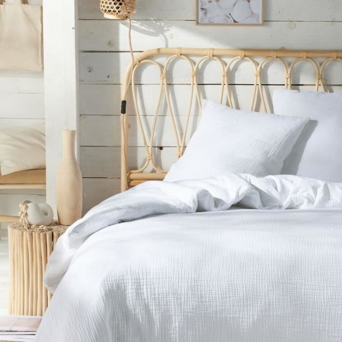 Parure de lit 260x240cm TODAY en gaze de coton pour créer une chambre cocooning