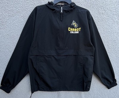 Chabot College Champion 1/4 Zip Hooded Nylon Pullover Men's Small