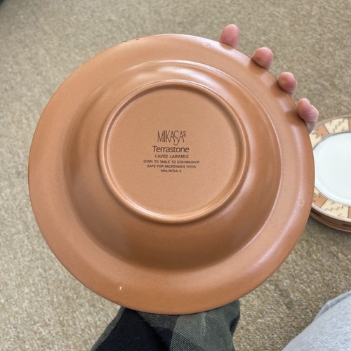 Mikasa Terrastone Laramie Dish Set Of 14 Southwestern Native Plate Bowl Dinner - Picture 11 of 16