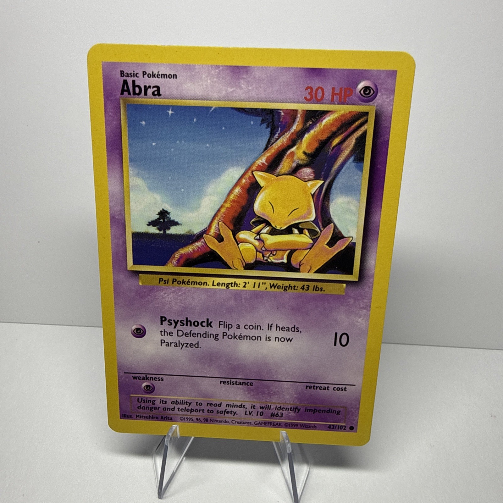 Pokémon TCG Abra Base Set, Unlimited Common Card 43/102