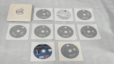 iBook G4 System Restore 8 Discs & World Book Mac 10.1.4, 9.2.2 LOT of 8