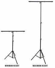 MR DJ LS-100 Black 9 Foot Tripod Lighting Stand With Cross Bar