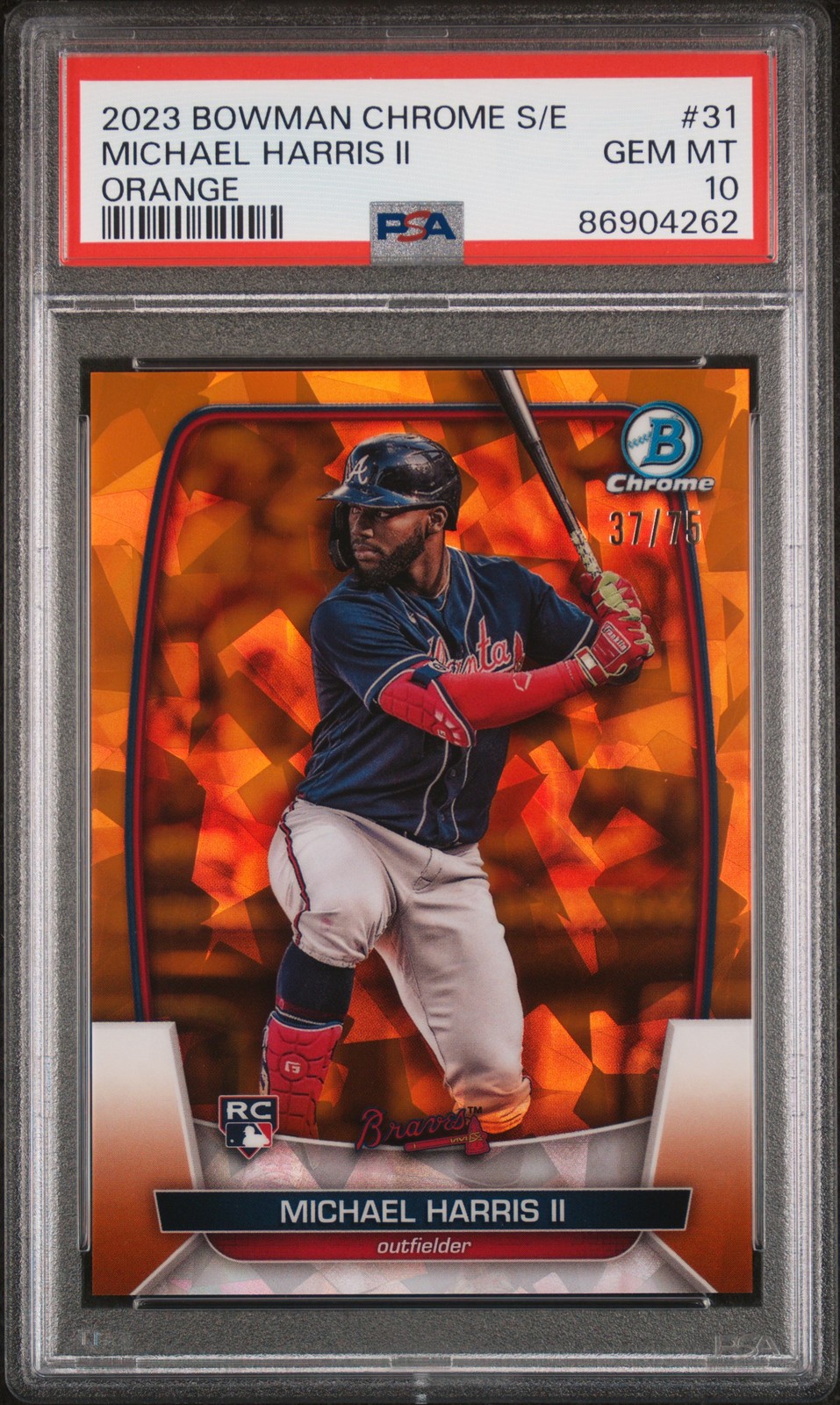 2023 Bowman Chrome Sapphire Edition #31 Michael Harris II Orange PSA 10 #/75