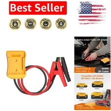 Portable Automotive Jump Starter Cables with Heavy-Duty Clips - Safe & Easy Use
