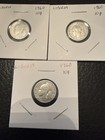 1960 Liberia Circulated 10 Ten Cents Silver Coin KM-15 (Three Coins) — photo 1