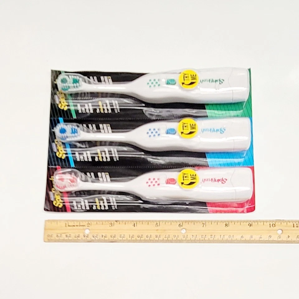 3 Pack Vintage Dr Johns Spinbrush The Original Spin Brush Electric Toothbrush - Image 3 of 3