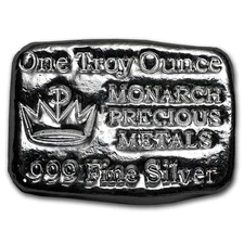 1 oz Hand Poured Silver Bar - MPM