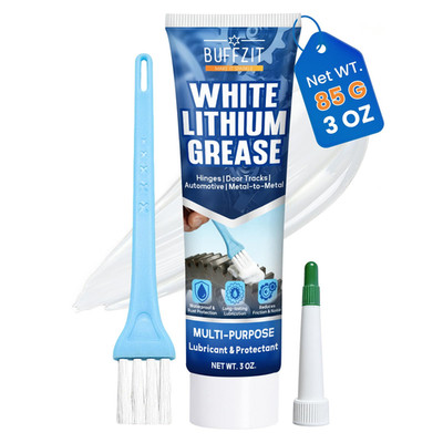 Buffzit White Lithium Grease Brush Multi-Purpose Waterproof Lubricant For