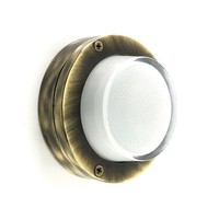 Wandlampe AußEn Klein D: 14 Cm Rund IP64 Messing Glas G9 Maritim Leuchte Balkon
