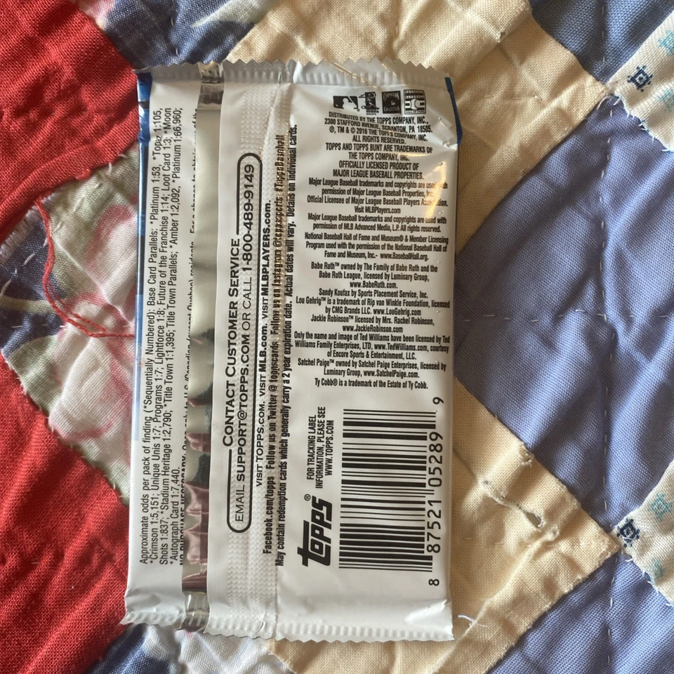 2016 TOPPS Bunt 16 MLB Baseball Trading Cards pack of 7 - NEW FACTORY SEALED - Image 2 of 4