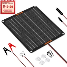 MHPOWOS 12v Solar Panel Battery Charger Kit for Car  LiFePO4 Battery Motorcycle