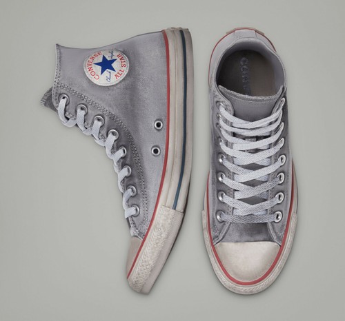 Converse Chuck Taylor All Star Canvas Smoke High Top Hecha en Italia Zapato Gris - Imagen 3 de 6