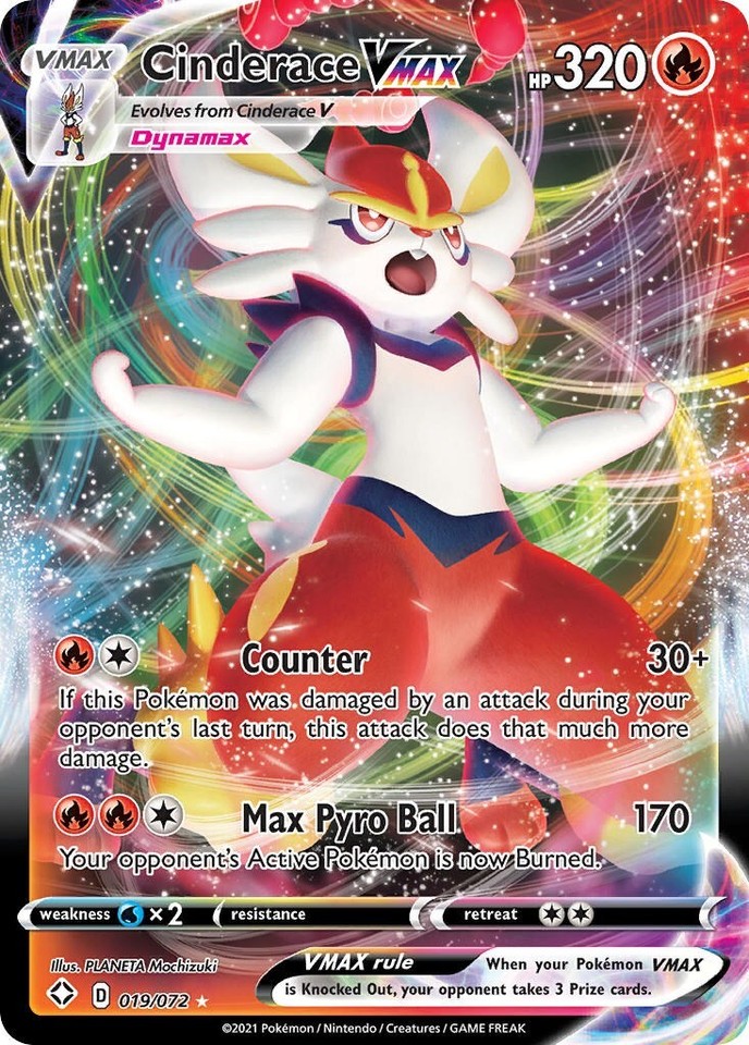 Cinderace VMAX 019/072 Shining Fates - 1 of 1