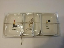 Rae Dunn Charm Glamour Shine Set Of 4 Makeup Jewelry Trinket Large Small Trays
