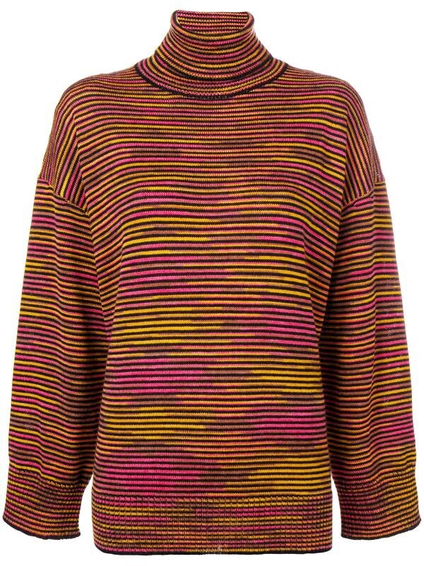 New M Missoni Striped Turtleneck 