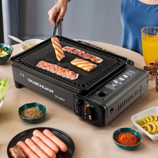Portable BBQ Grill Butane Gas Stove Tabletop for Camping Hiking and Outdoor Use
