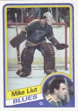 84/85 TOPPS...MIKE LIUT...NRMT...CARD # 132...BLUES...FREE COMBINED SHIP