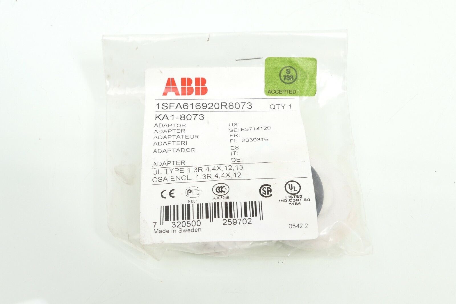 ABB KA1-8073 Adapter | 1SFA616920R8073