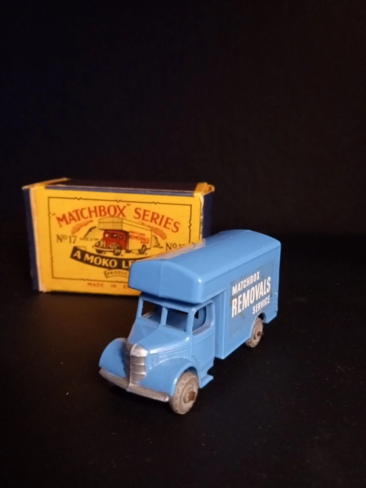 Matchbox Moko #17A1 Bedford съемный фургон синий 1955 в оригинальной коробке B2 VN/Mint - Изображение 2 из 4
